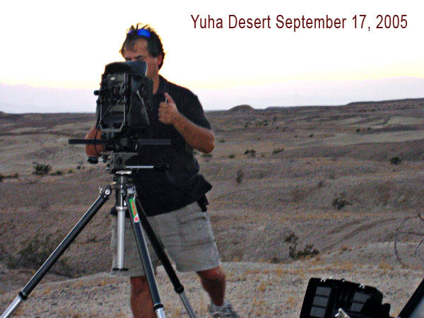 Terezakis Shooting with Cambo, Schneider 90mm, Gitzo tripod Kodak Sheet Film Desert, 2005
